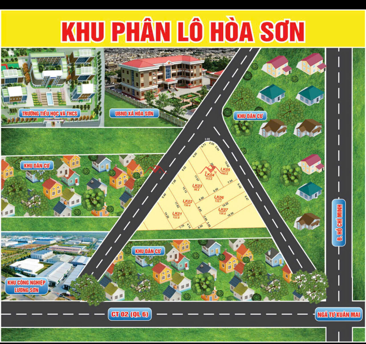 Lô đất 1250m và 7 Lô LK Hoà Sơn – Lương Sơn – Hòa Bình
