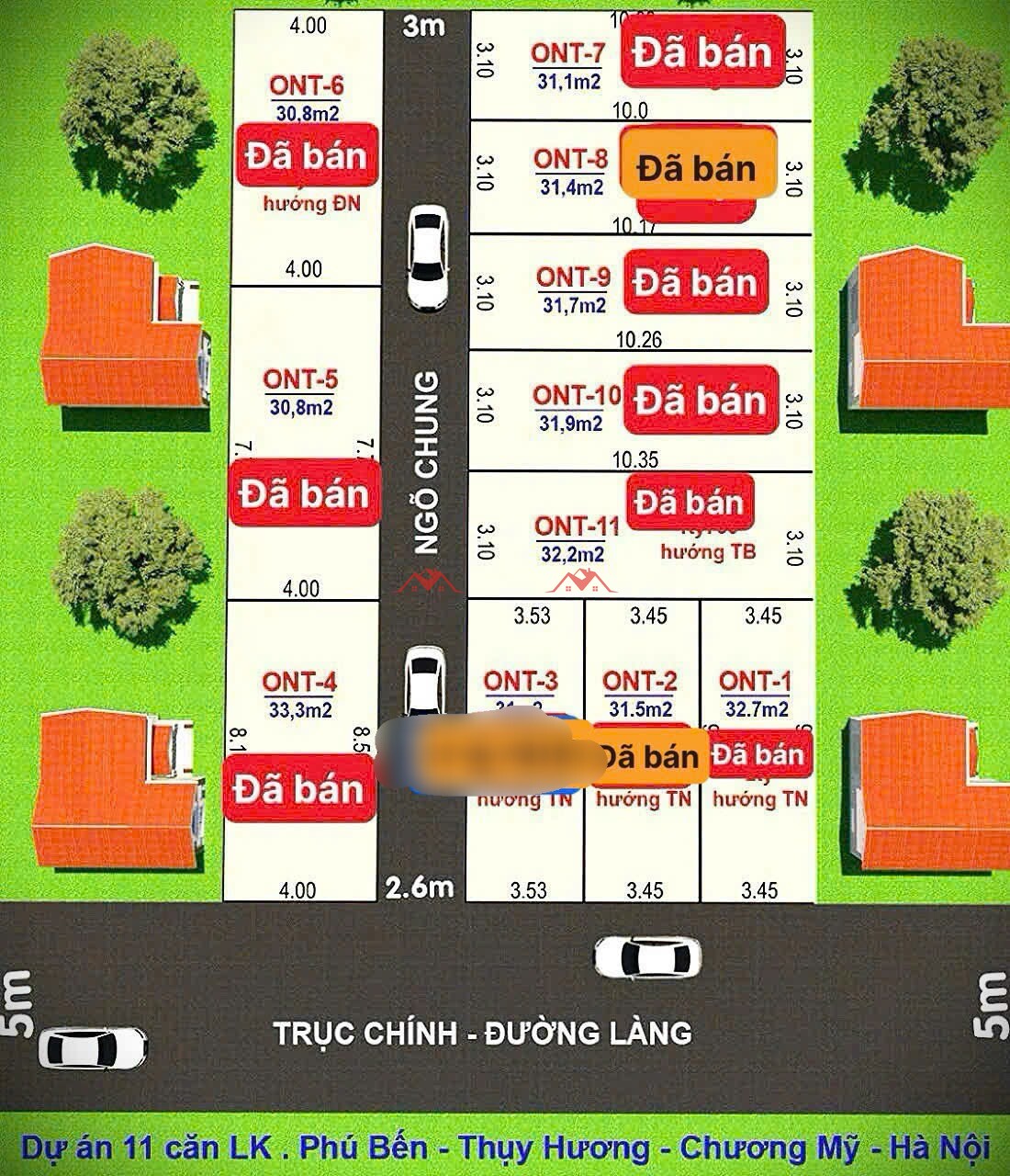 LK3 ( cụm 11 căn) LK Phú Bến – Thuỵ Hương – Chương Mỹ