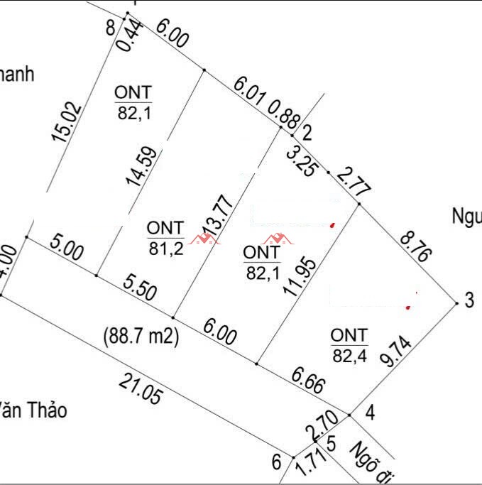 4 lô LK Xóm Thượng – Phú Nghĩa – Chương Mỹ – Hà Nội