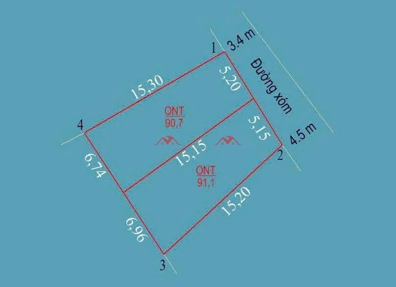 2 Lô 91.1m và 90.7m  Mỹ Lương – Chương Mỹ – Hà Nội